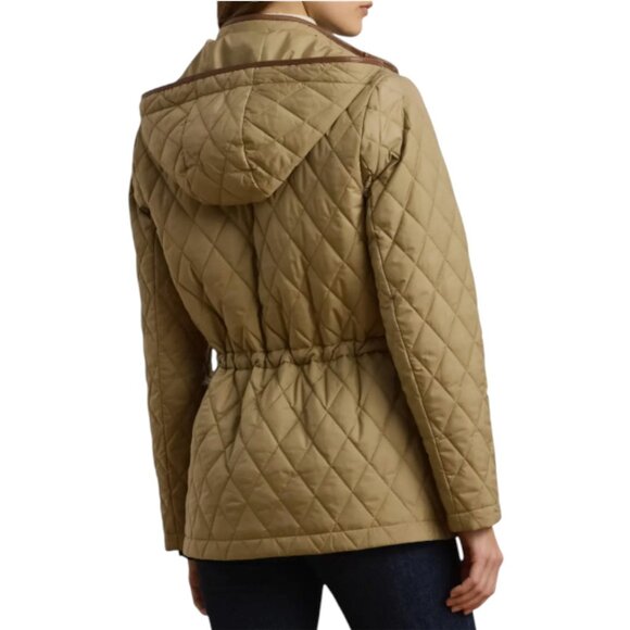 LAUREN RALPH LAUREN LOGO PATCH QUILTED COAT - Picture 2 of 4